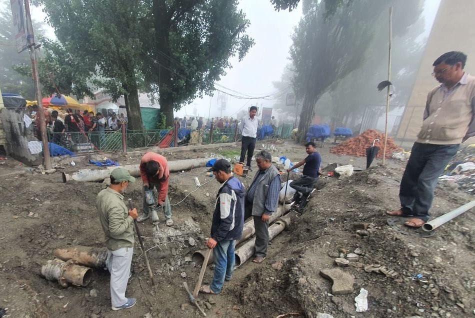 Nainital drinking water line damaged