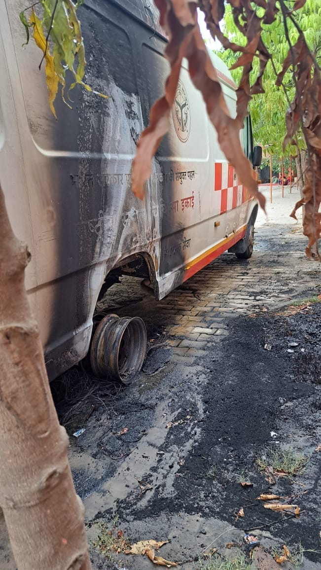 ambulence in fire