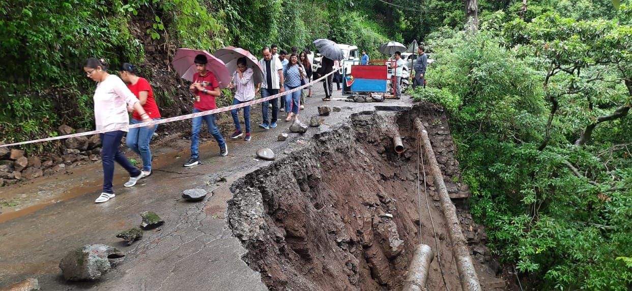 Landslide in Kilbary Road
