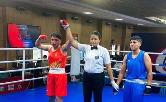 Kajal won the first match in boxing