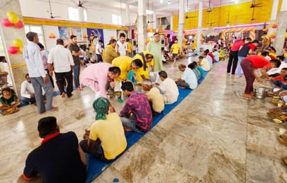 Chants echoed in the anniversary of Lakshmi Narayan Temple
