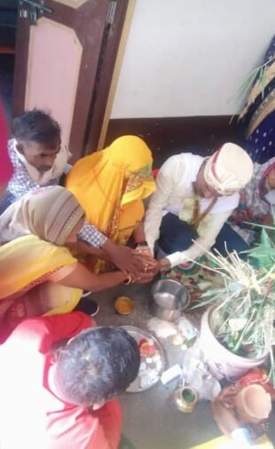 The cousin took the sister away from the mandap