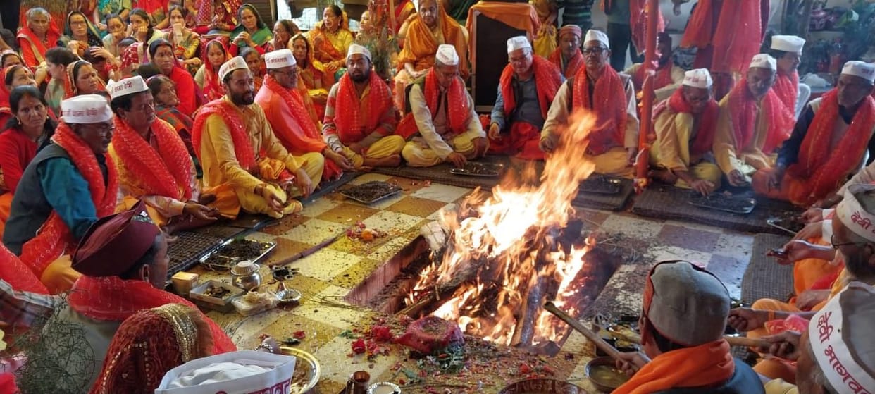 Bhagwat Katha ends with Havan-Yagya in Gangolihat