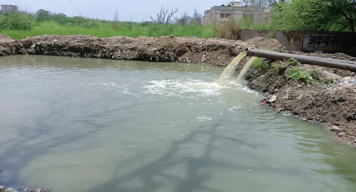 To save the city from waterlogging, drainage of water resumed in CCI campus