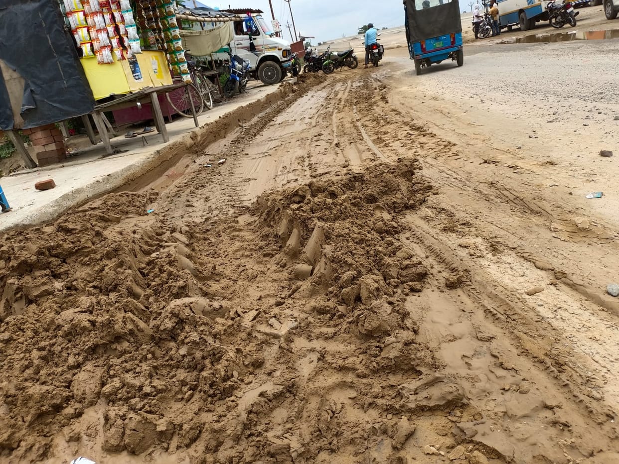 Devotees of Bhole will pass through uprooted stones and gravel roads