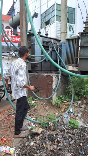 Electricians kept running throughout the day to correct the fault