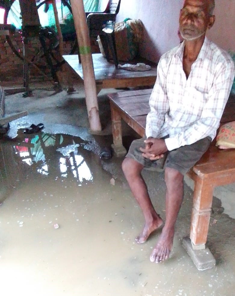 Due to lack of drainage, rain water filled in Ghugsa