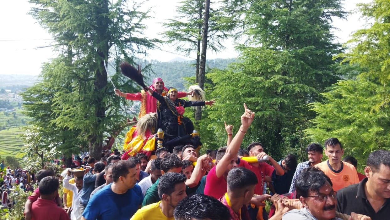 The five-day festival ends after the circumambulation of the temple of Devi Rath