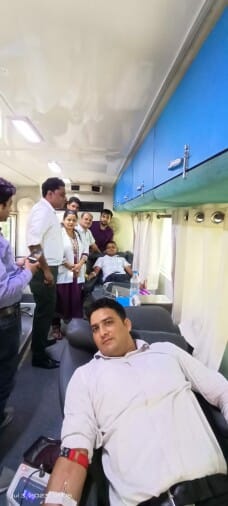 Seven great donors donated blood in the police line