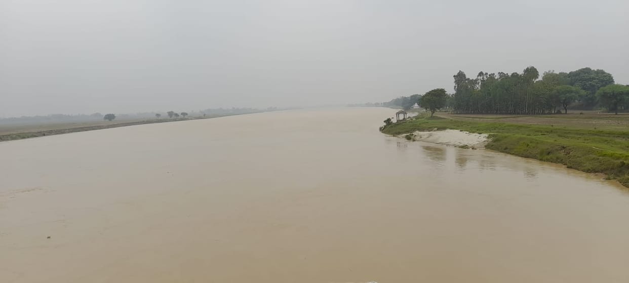 over flow river water