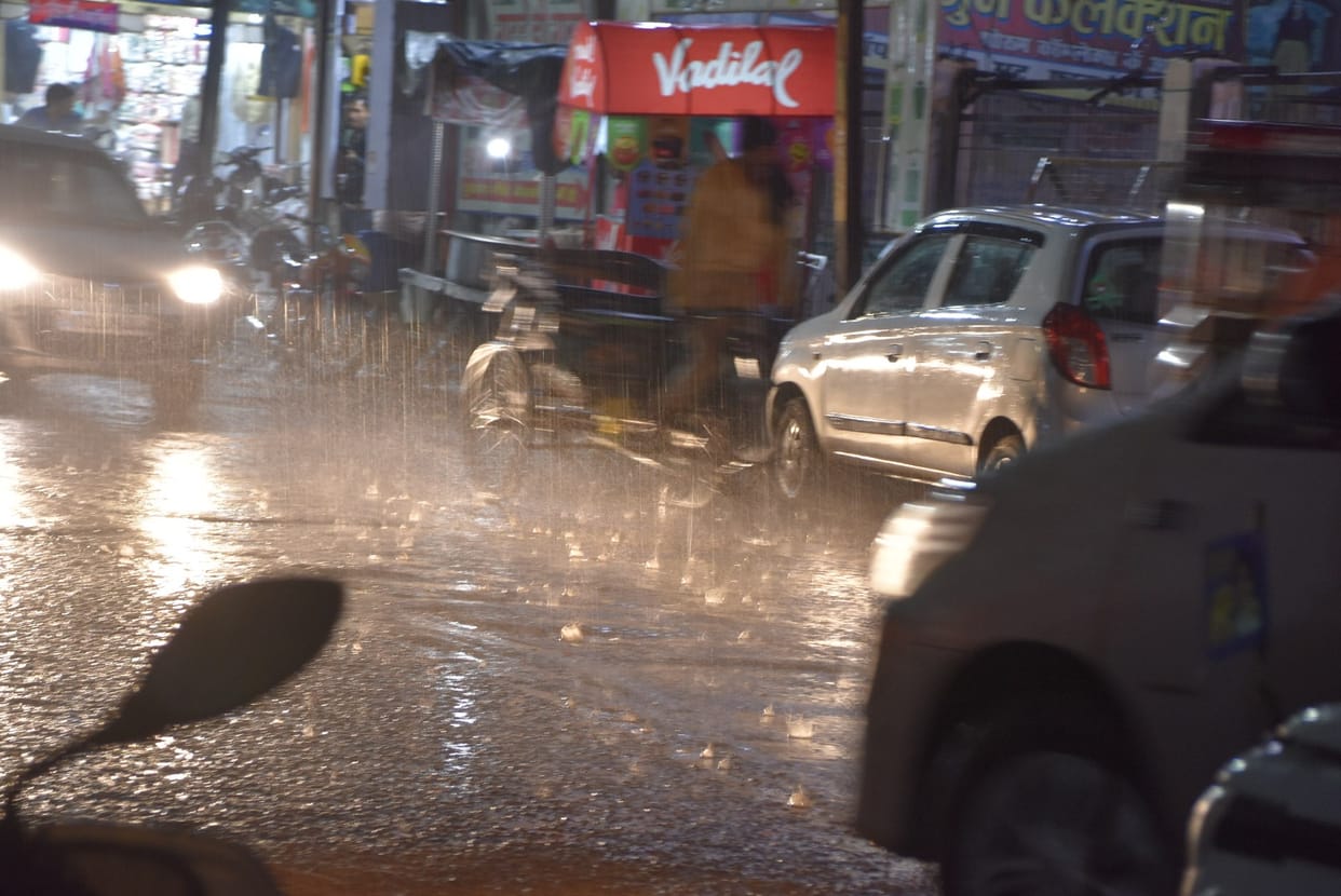 Roads became ponds, fear of accident