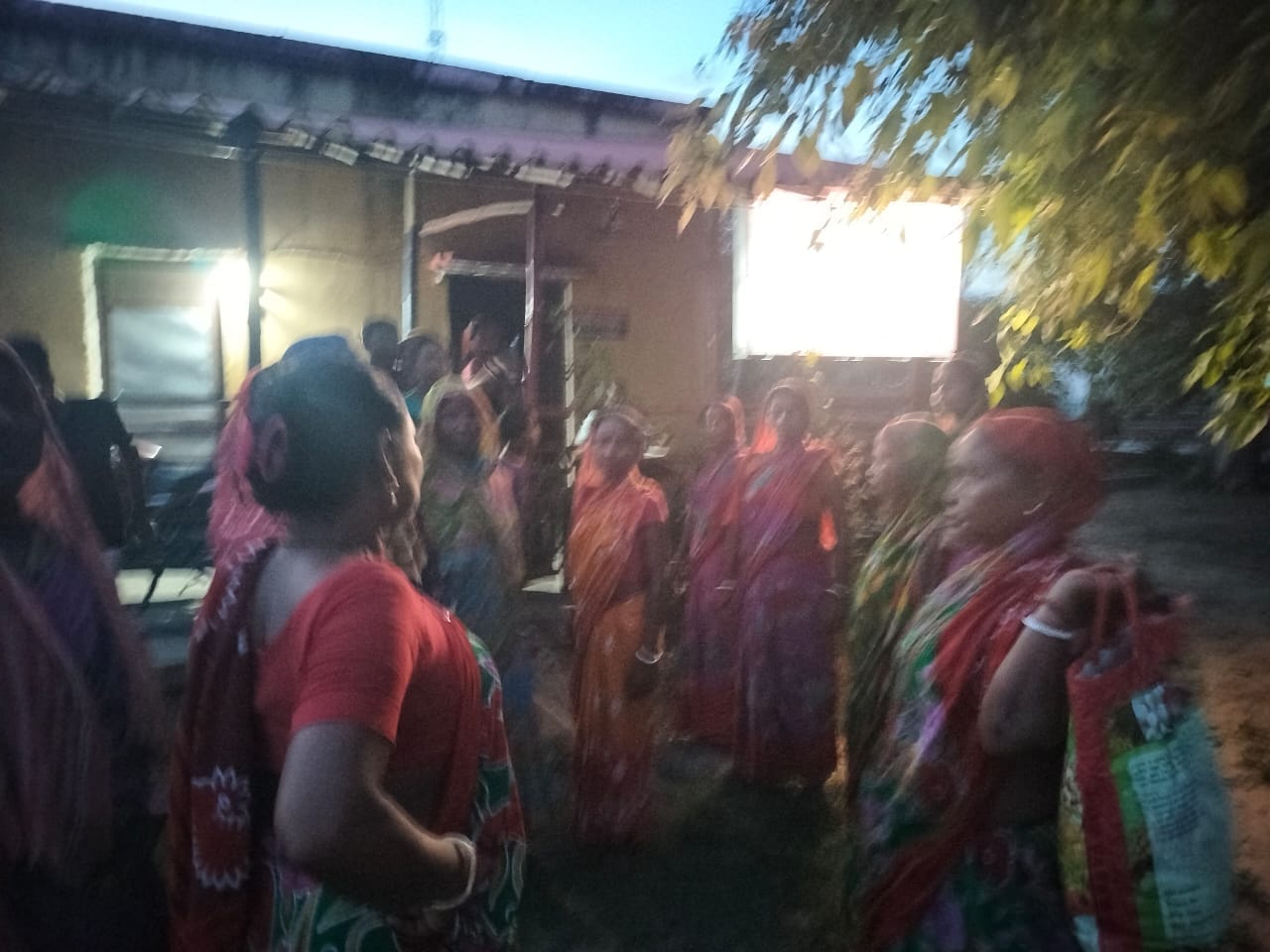 Women enraged at challaning the vehicle, surrounded the outpost