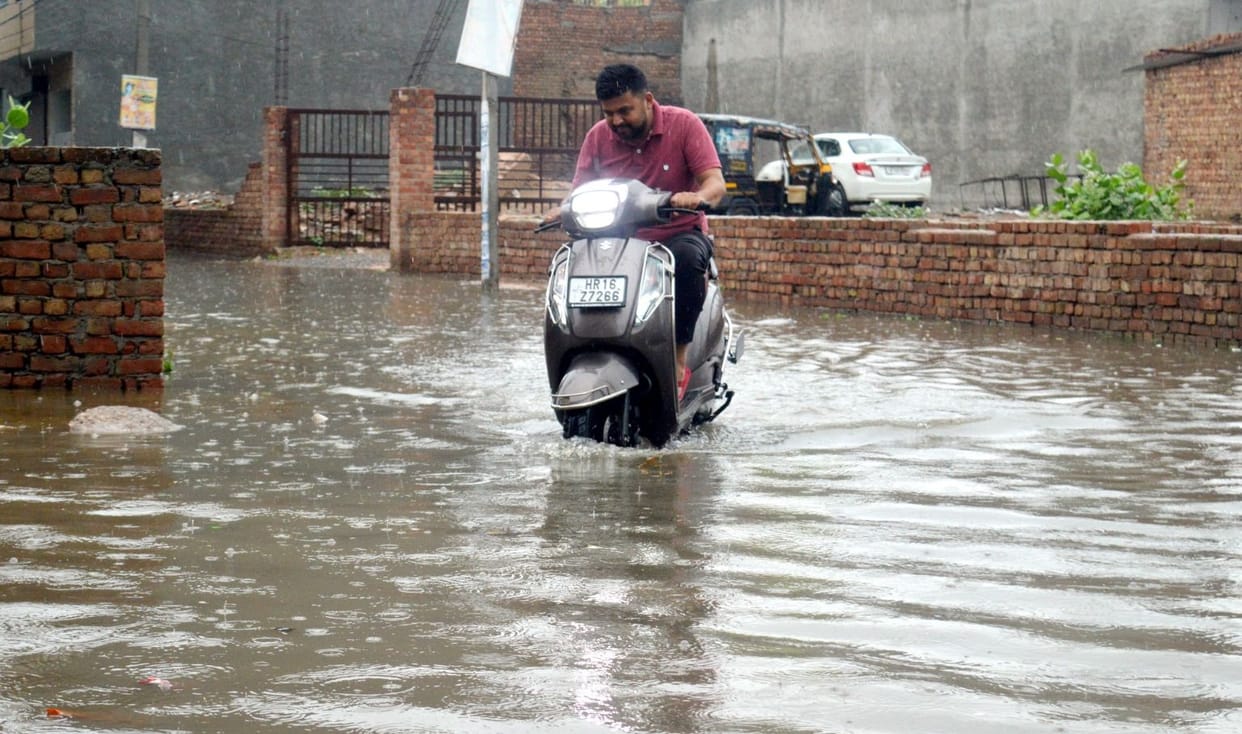 30 mm of rain in one and a half hours, the city's roads were full