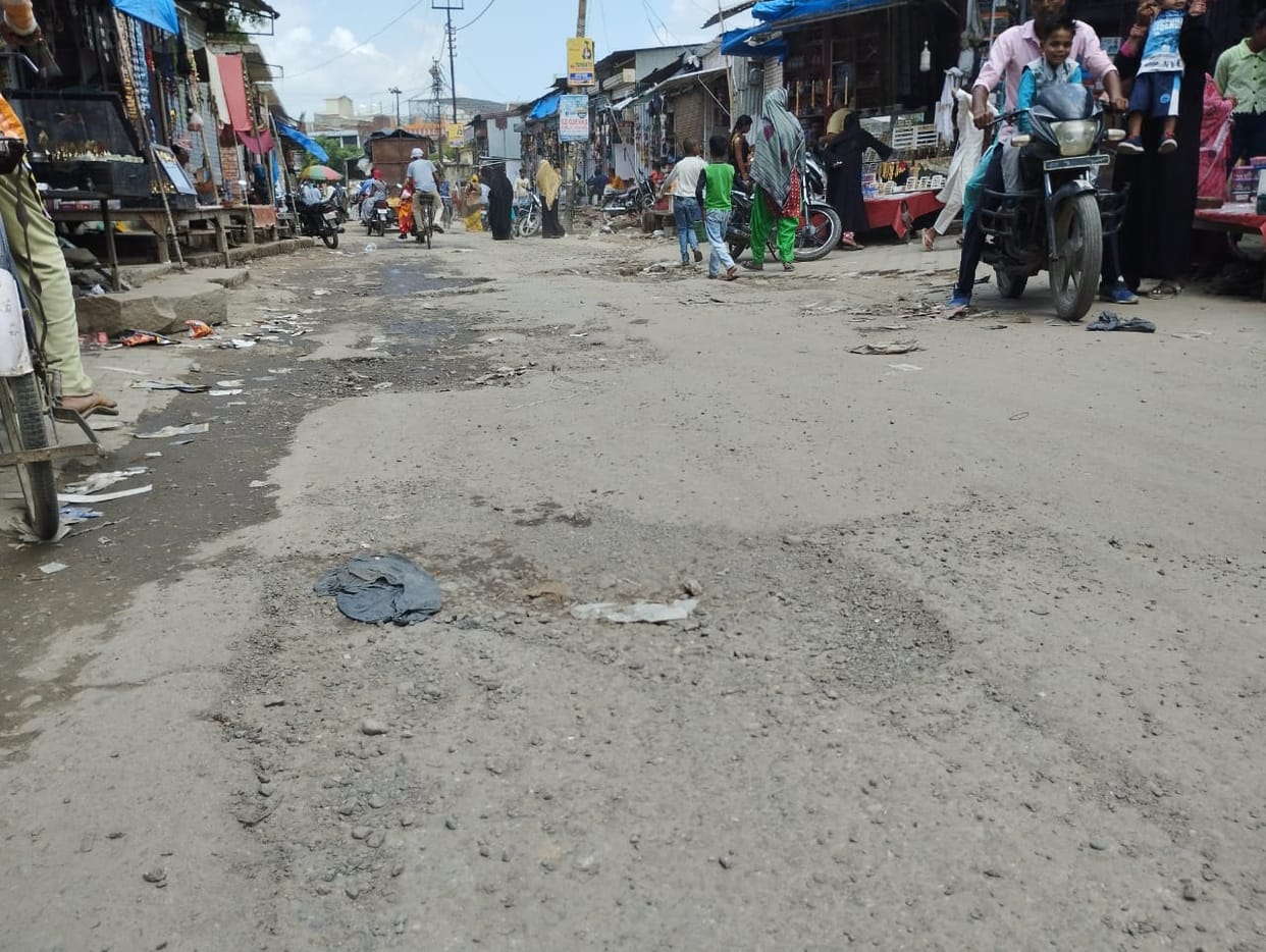 Today is the first Monday of the month of Sawan, the roads were not repaired
