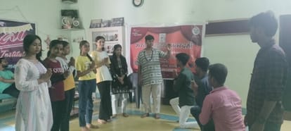 Children learning the nuances of acting in the children's theater workshop