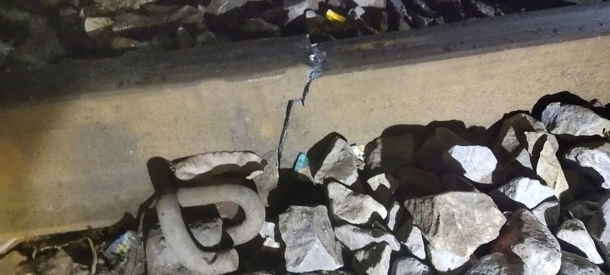 broken track