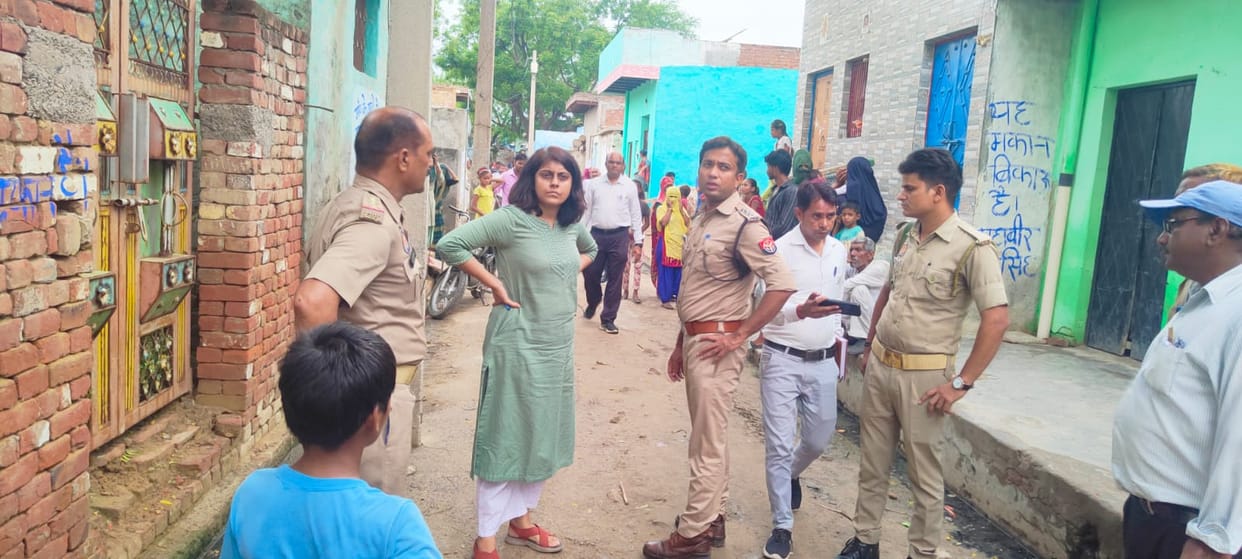 Dalits tried to divert the drainsProtested, written on houses for sale