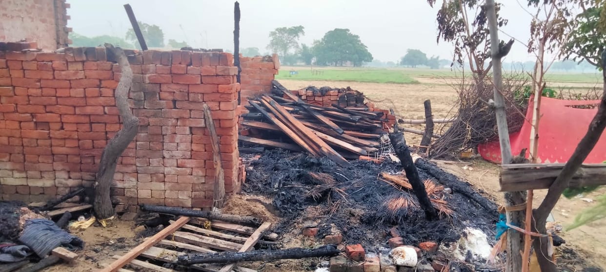 fire in a jhuggi