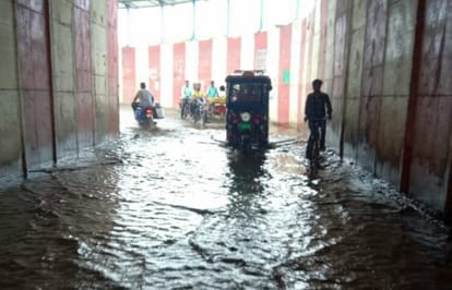Water filled in the underpass, people leaving after traveling more than three km