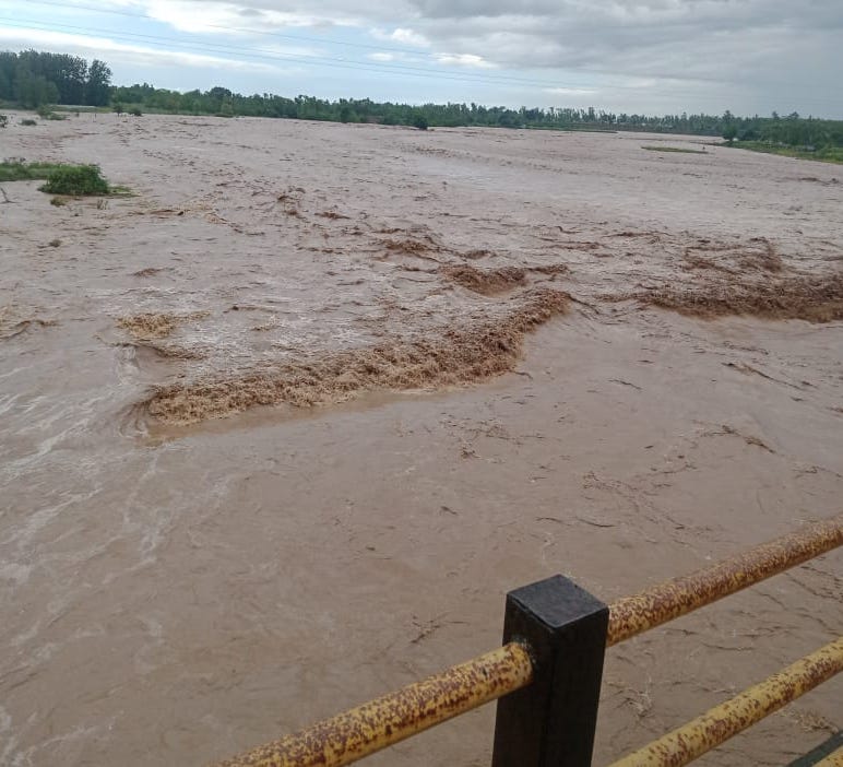 Furious form of Malan river: Dozens of houses submerged, flood like situation