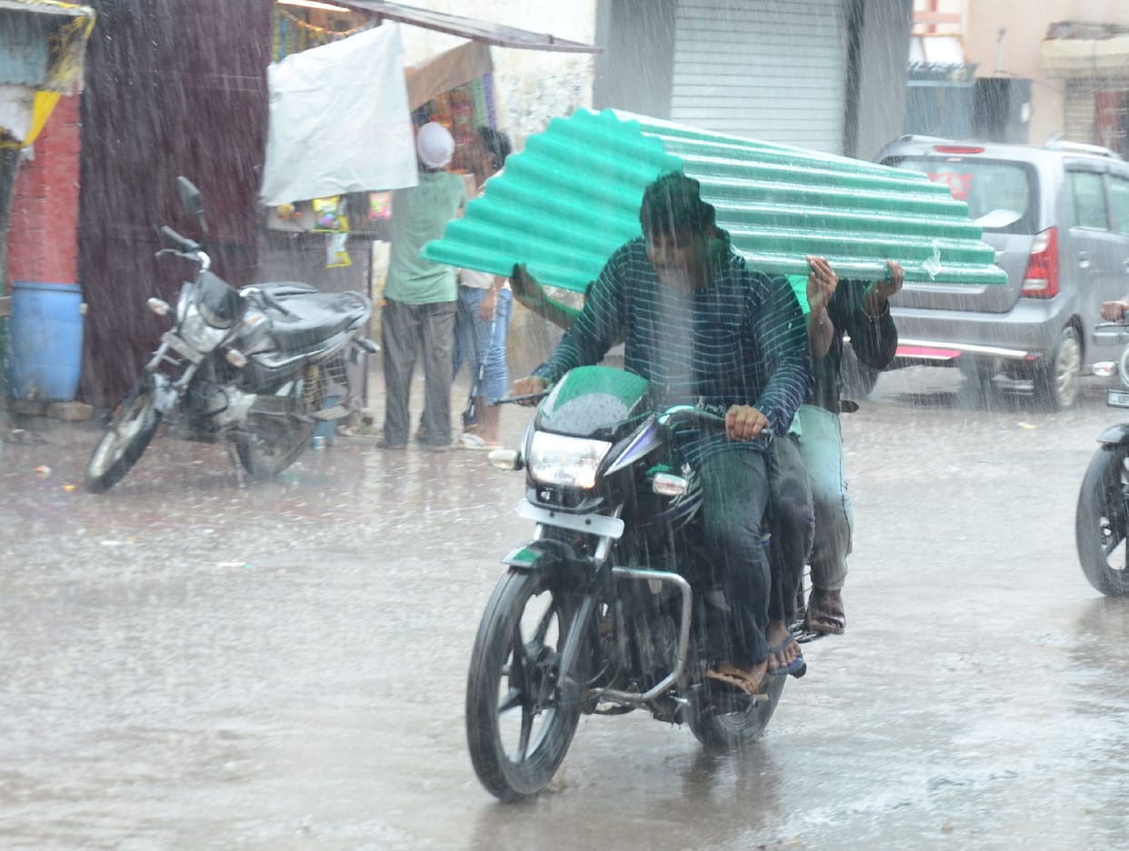 Rain water increased people's problems in the city