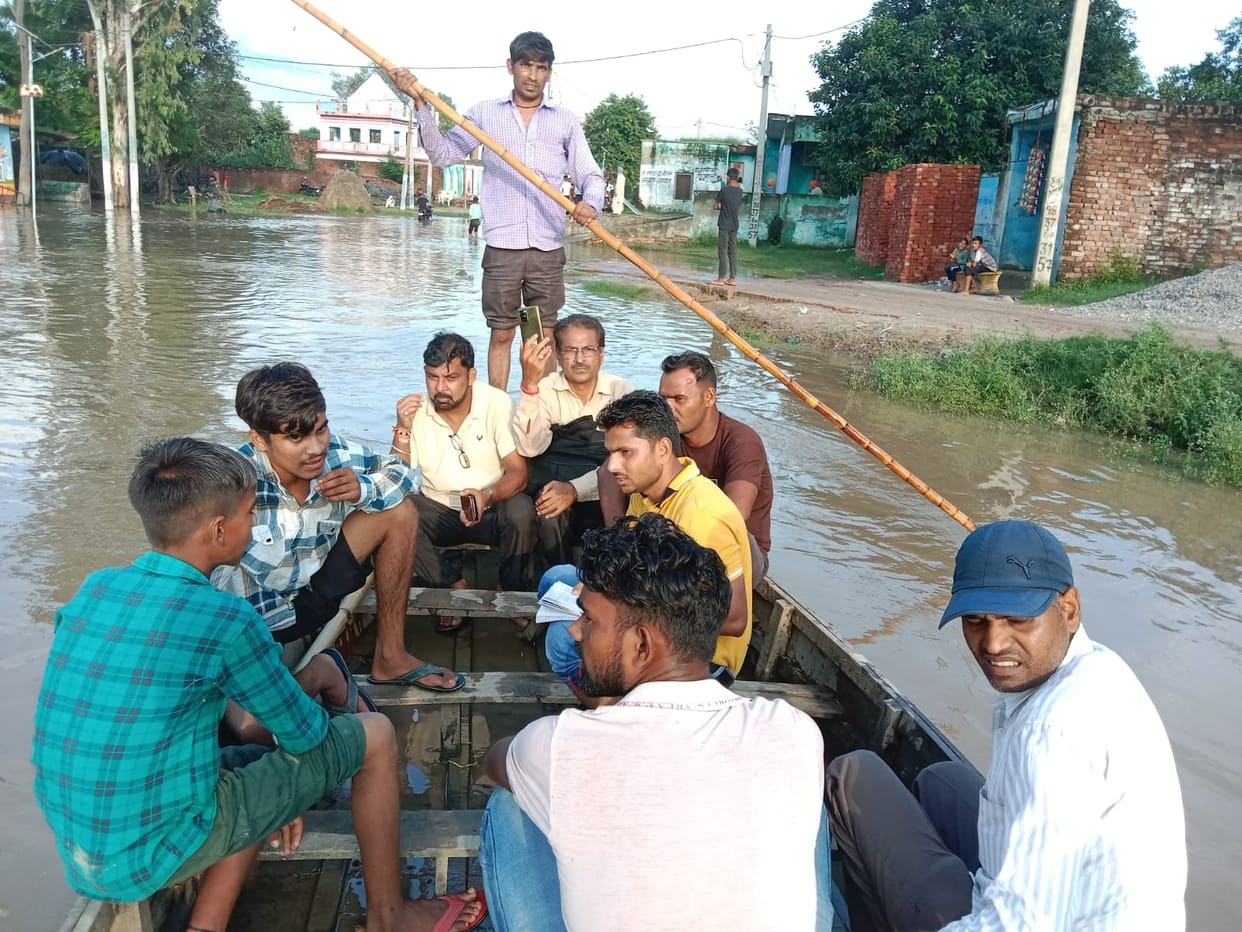 Drone monitoring in flood affected areas, police stationed on bridges