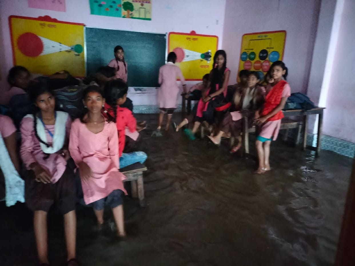 Water filled in schools due to rain, studies disrupted