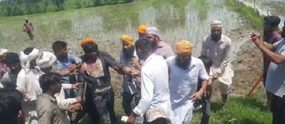 Farmers caught thief hiding in sugarcane field with the help of drone