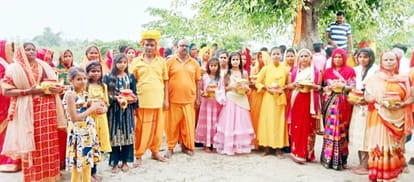 Pran Pratishtha program started with Kalshayatra at Hanumatdham