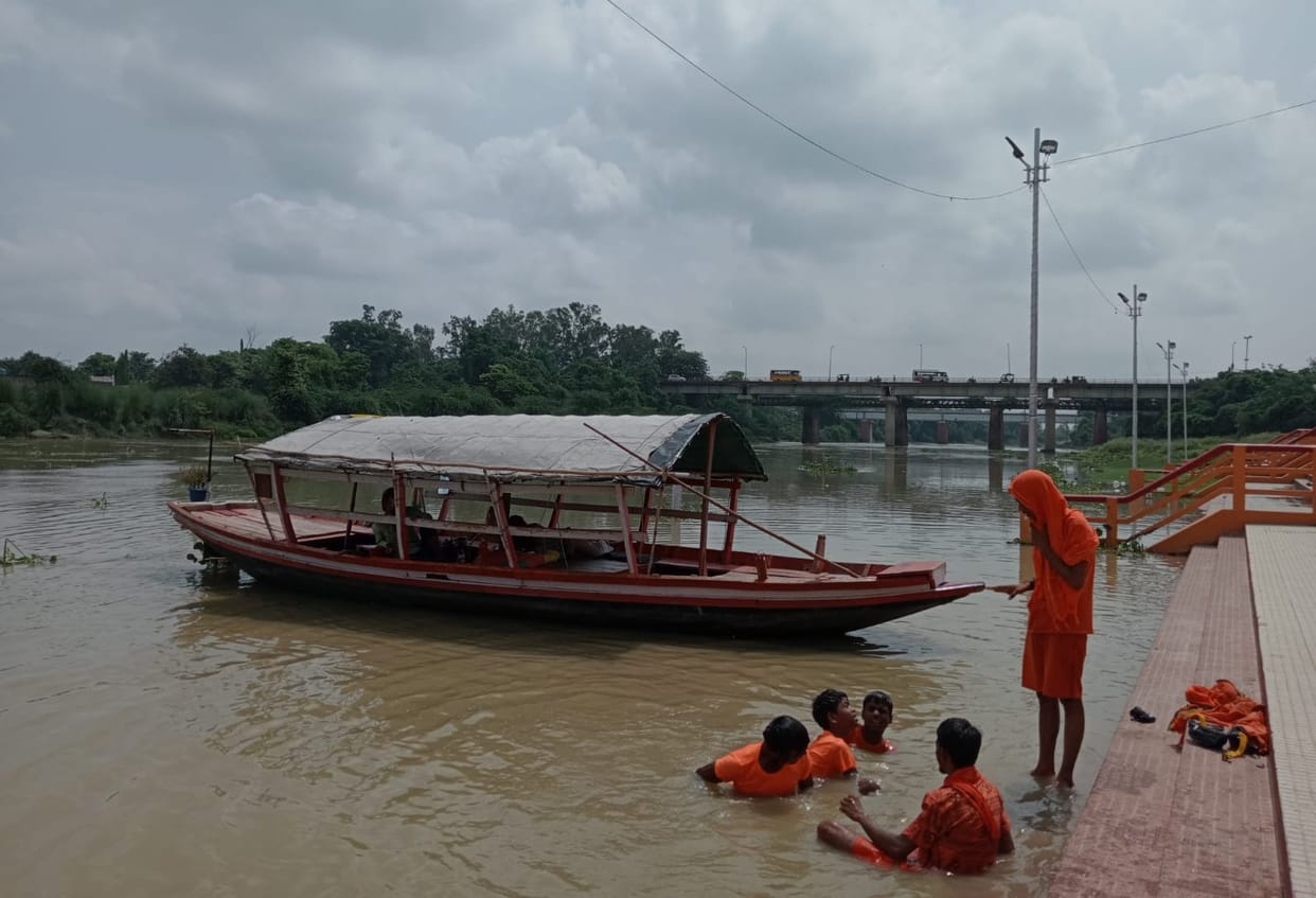 Sai's water level increased, three steps of Belha Ghat drowned