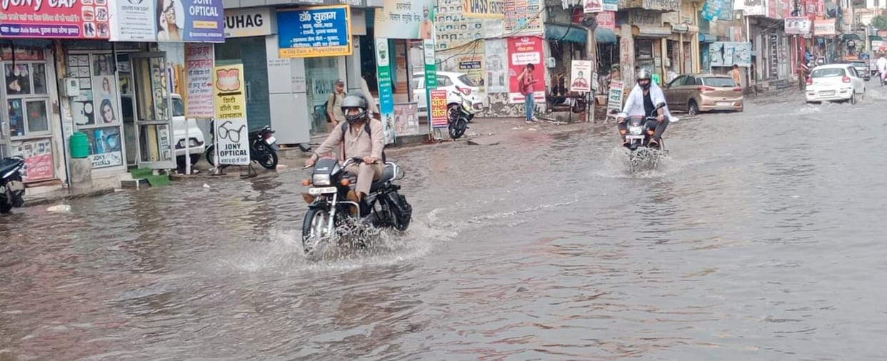 The drains are clean, yet the water is filled