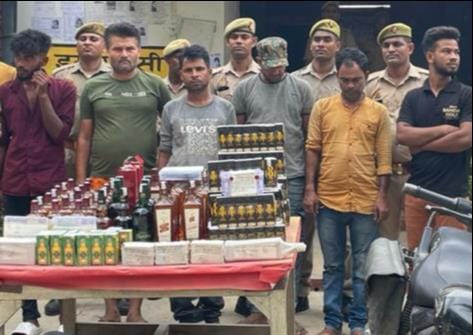 Seven liquor smugglers arrested with two stolen bikes, case registered