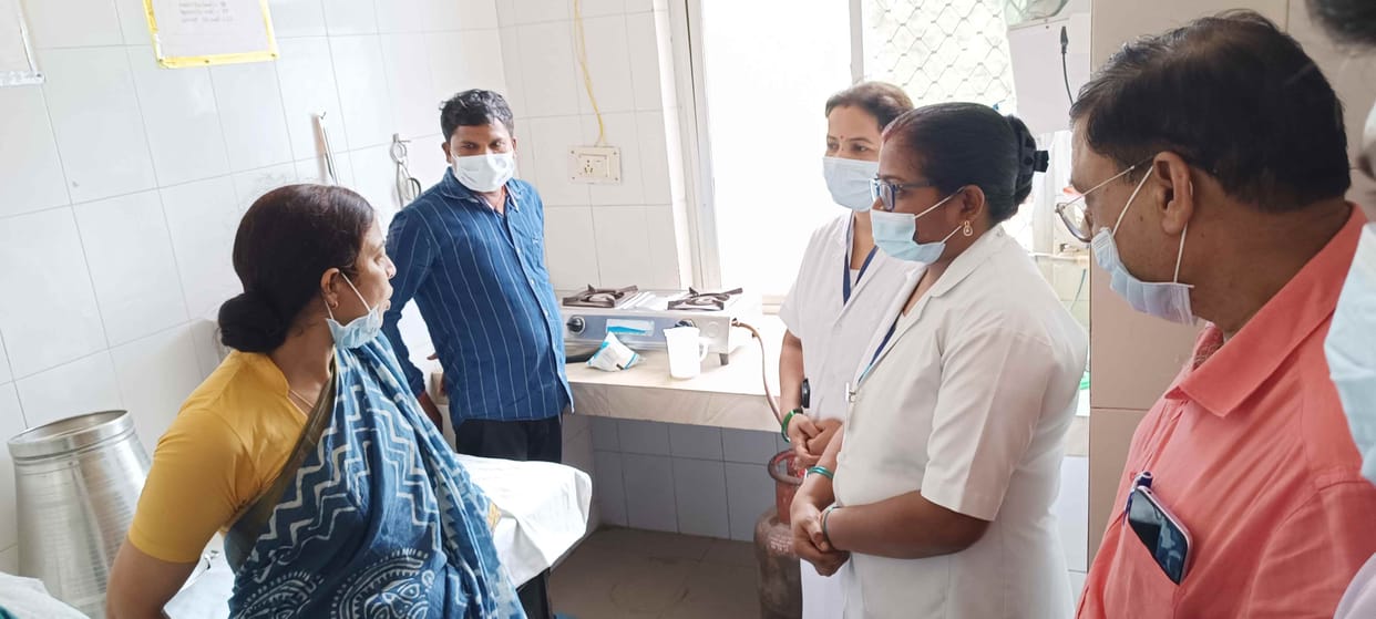 state bal sanrakshad member inspectedd district hospital