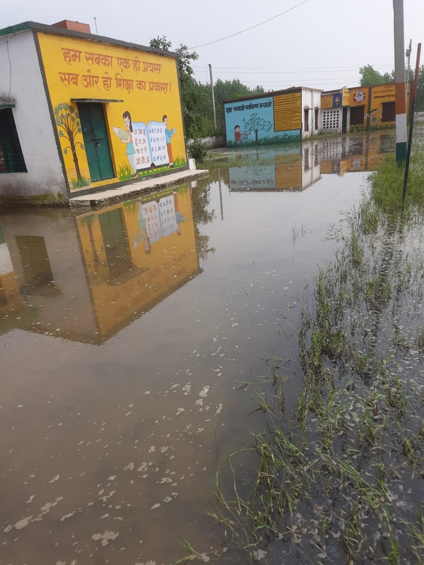 Flood water filled schools, children could not study