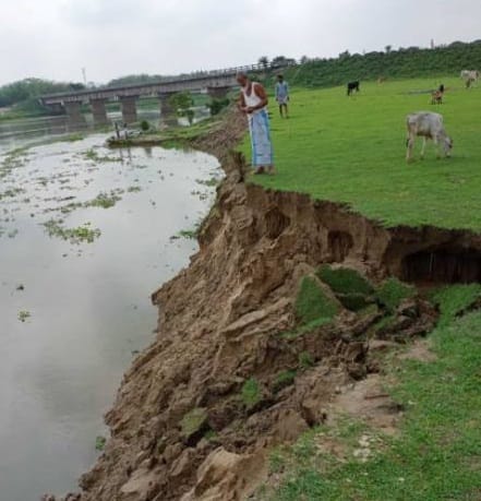 When the water level of the rivers decreased, erosion started increasing, people were scared