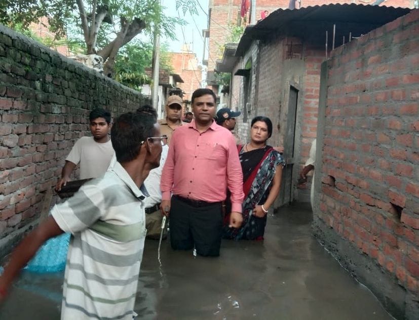 Water entered 150 houses in Mukherjeenagar