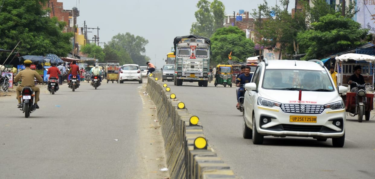 Route diversion removed from Bareilly-Mathura highway, traffic started