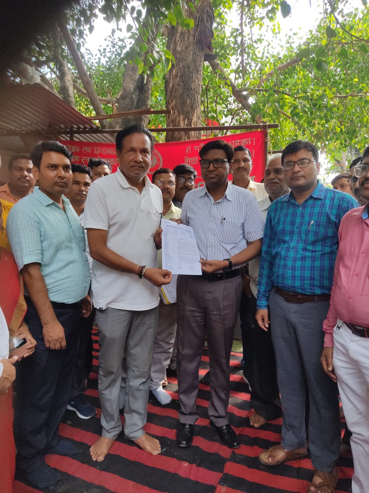 Secondary teachers protested for demands