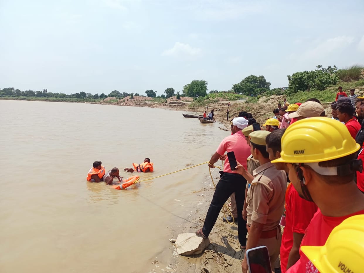 Rehearsal for rescue from flood and disaster