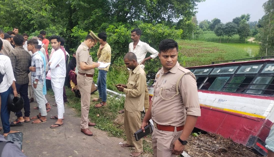 Roadways bus fell under the bridge due to steering failure