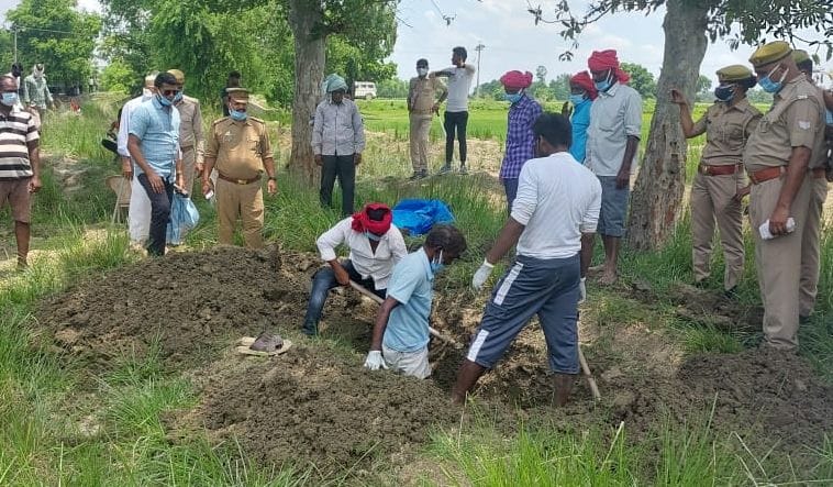 Dead body of girl removed grave after one and half month