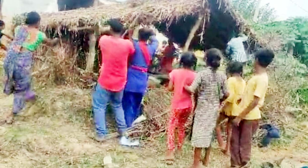 People kept breaking things by demolishing huts, police did not reach