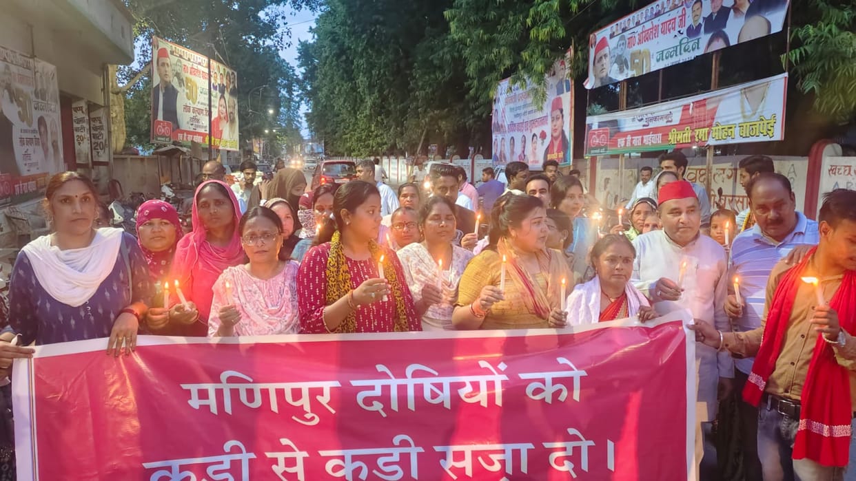 Outrage over Manipur incident, took out candle march