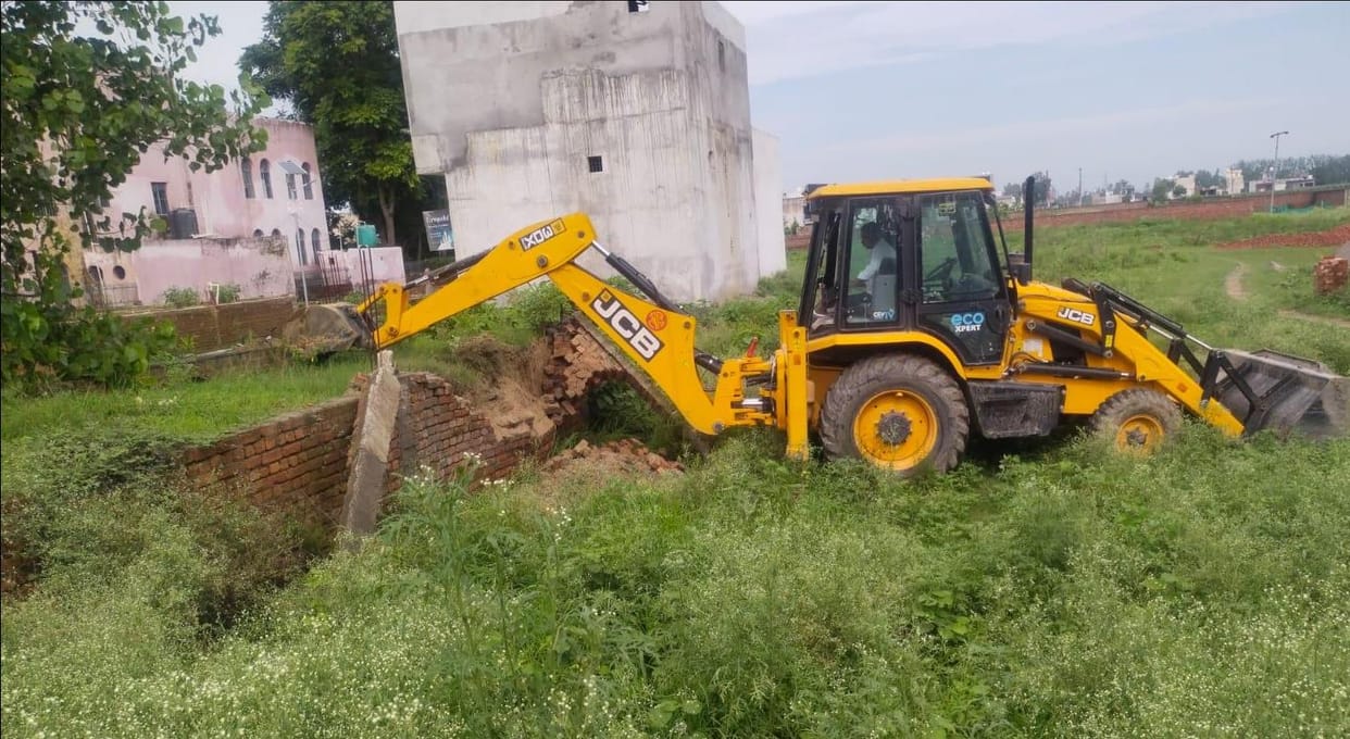 Demolition action taken on the construction of two illegal colonies