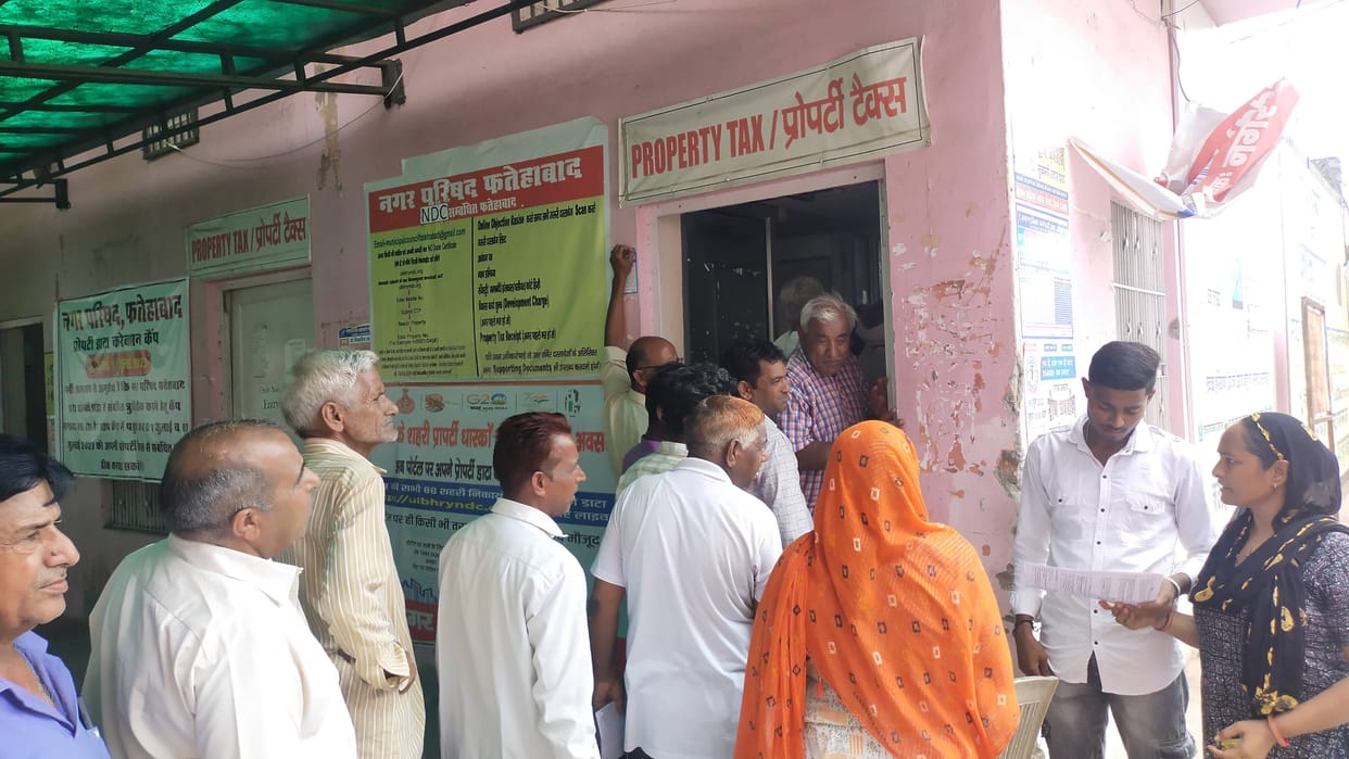 Line in the city council to deposit house tax, the portal did not run for three hours