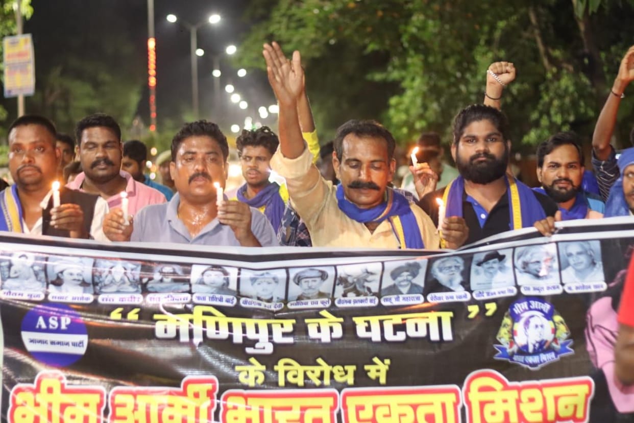 Candle march taken out for peace restoration