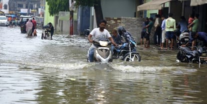 The rain gave relief from the heat, storm