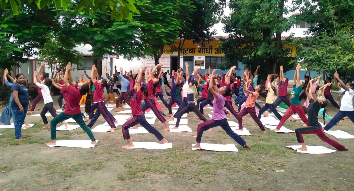 Now the girl students of the residential school will be cured by yoga