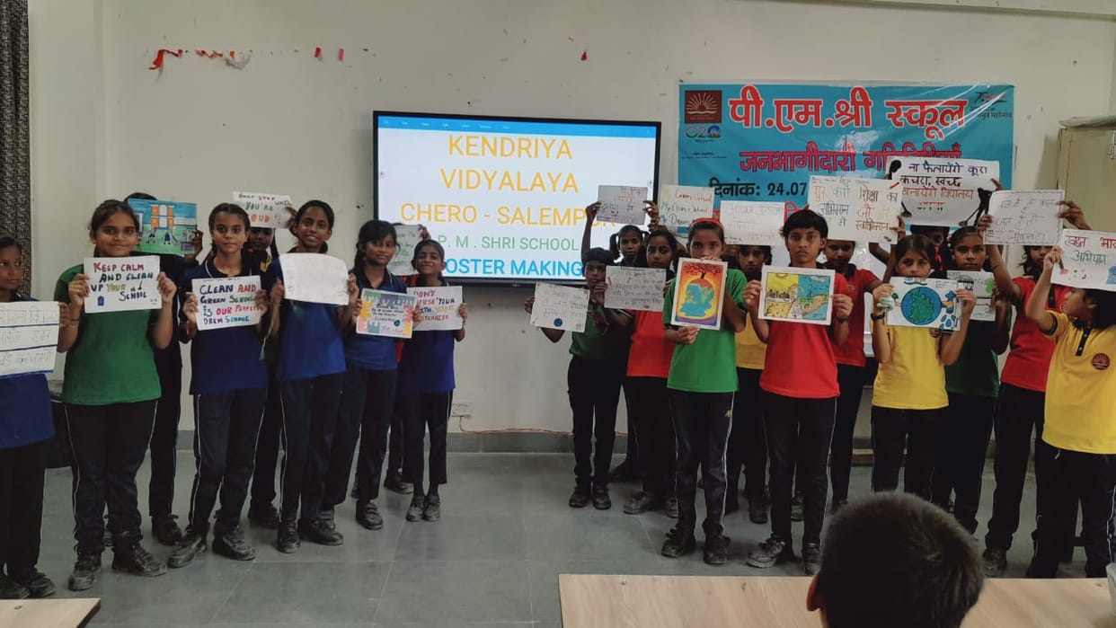 Children showed talent in dance and poster competition