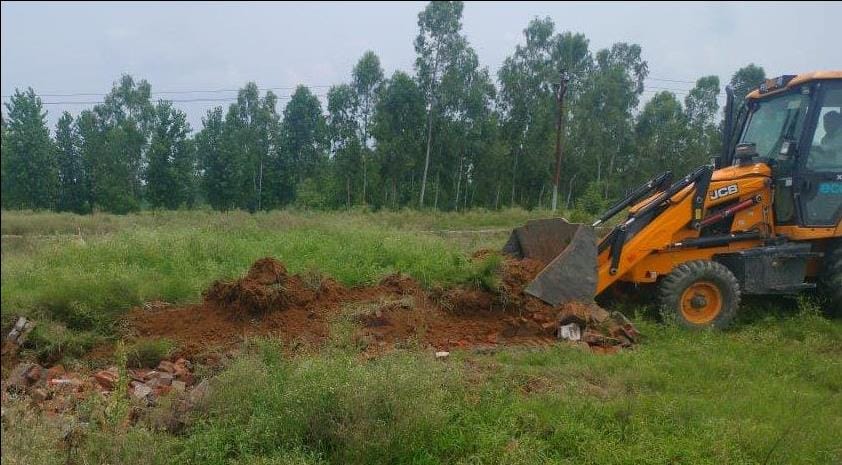 Demolition action in two illegal colonies of 36 Bigha